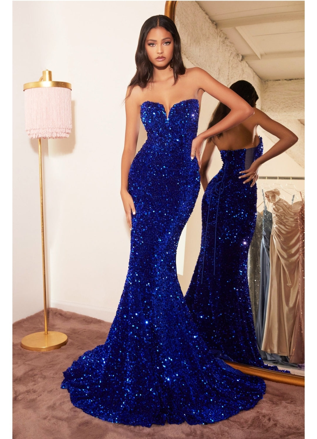 Simia mernaid flare prom gown main image 0