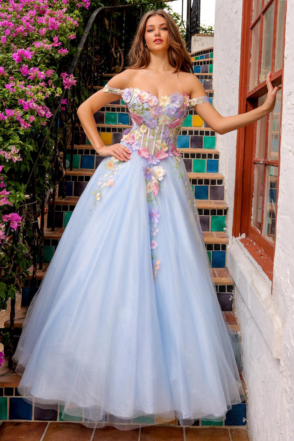 Flower Ball Gown - Amelia Couture 6124 – Miranda Dress Shop