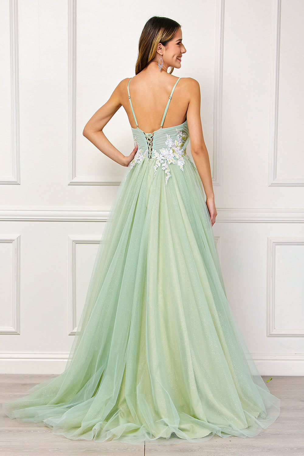 Amelia Couture SU088 - A-line Tulle Gown with Pockets