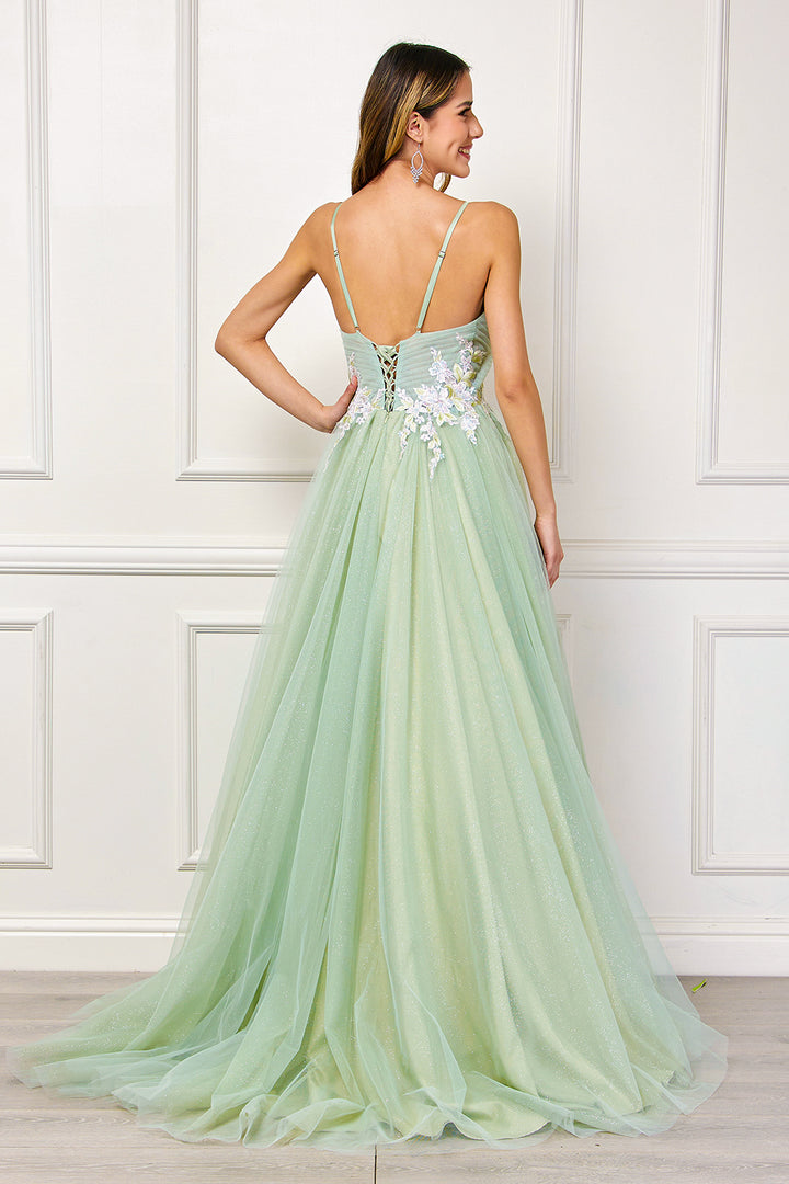 Amelia Couture SU088 - A-line Tulle Gown with Pockets