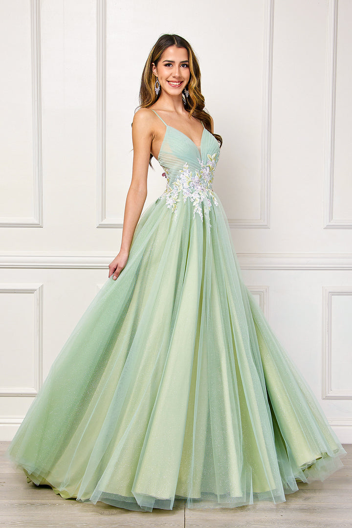 Amelia Couture SU088 - A-line Tulle Gown with Pockets