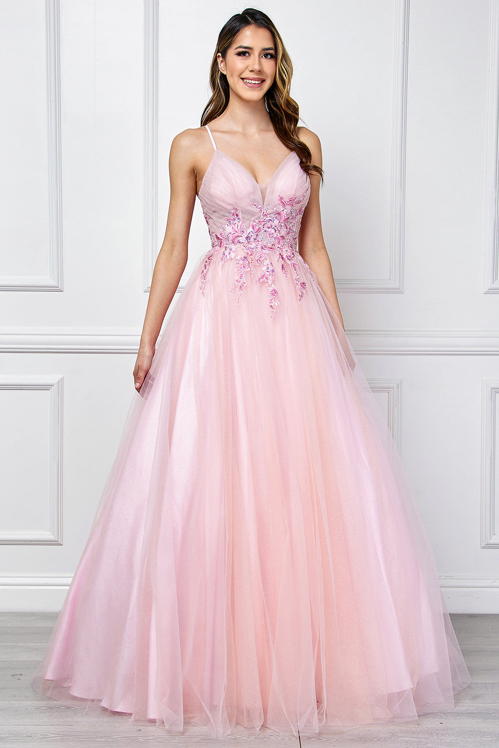 Amelia Couture SU088 - A-line Tulle Gown with Pockets