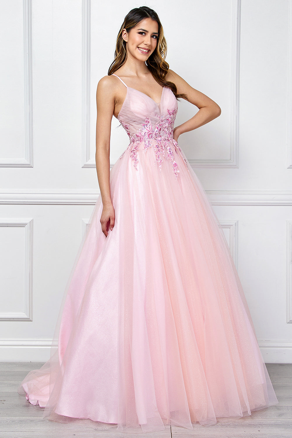 Amelia Couture SU088 - A-line Tulle Gown with Pockets
