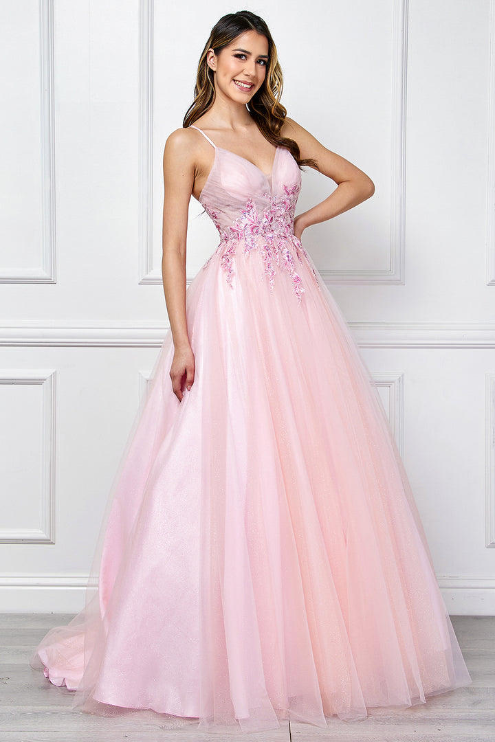 Amelia Couture SU088 - A-line Tulle Gown with Pockets