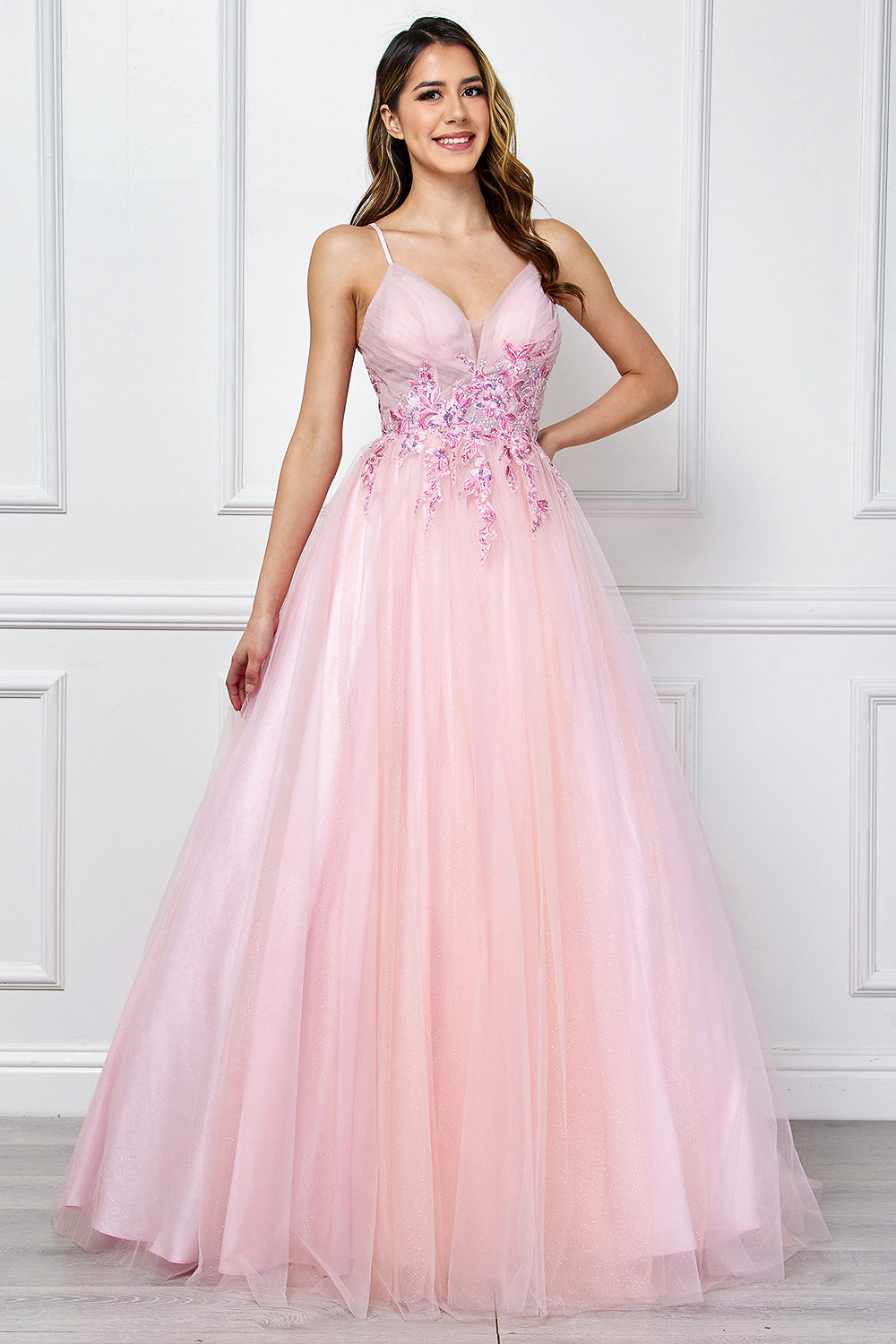 Amelia Couture SU088 - A-line Tulle Gown with Pockets