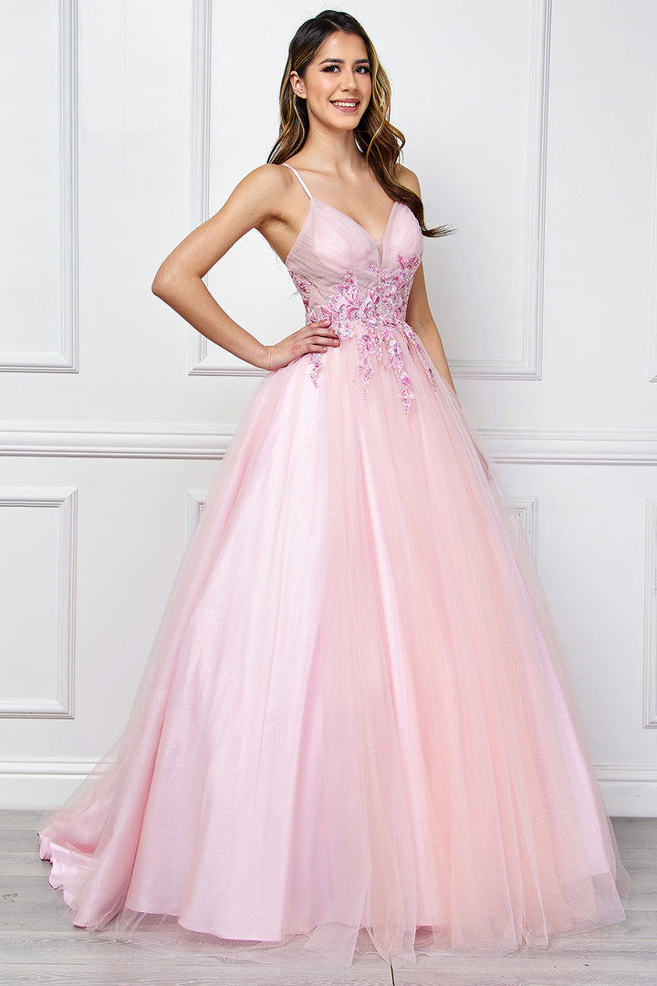 Amelia Couture SU088 - A-line Tulle Gown with Pockets
