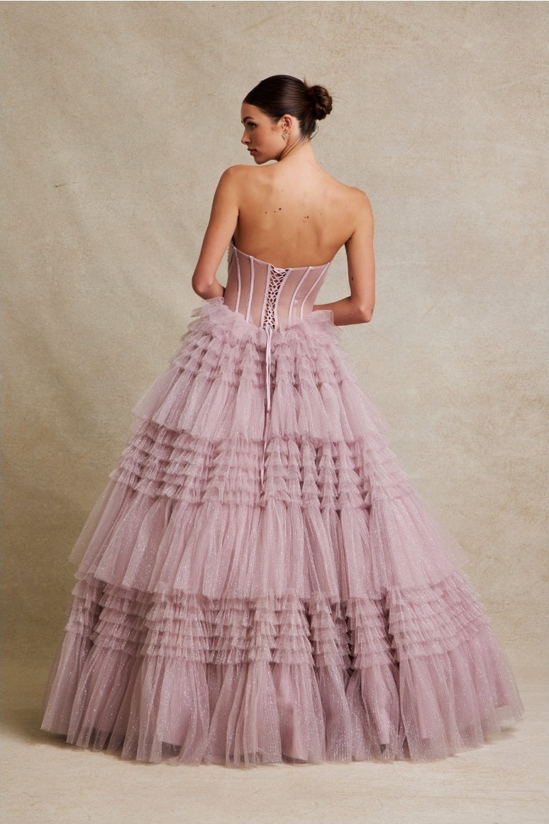 Bicici & Coty SRQ2526 - Strapless A-Line Gown