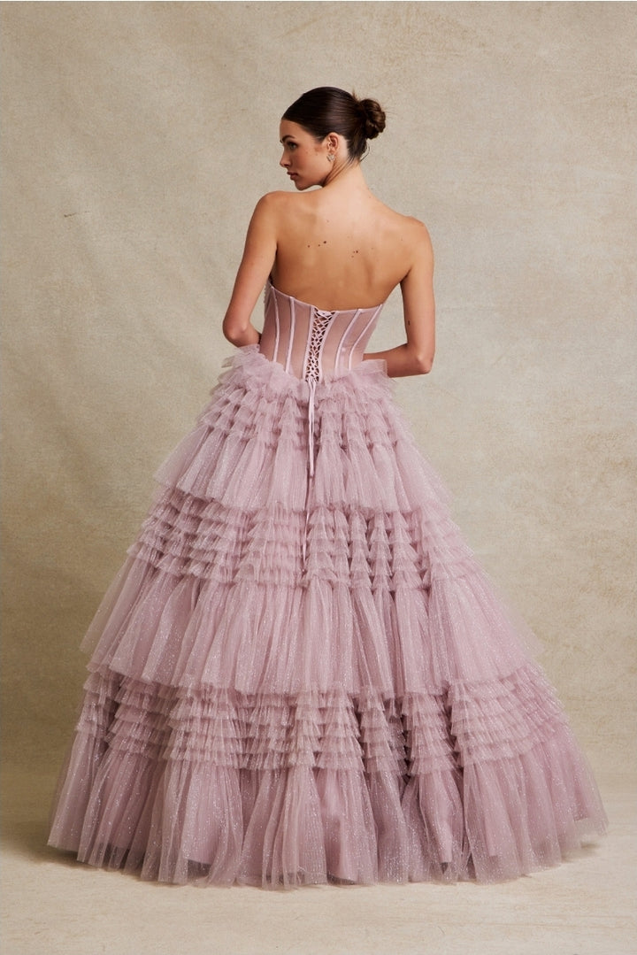Bicici & Coty SRQ2526 - Strapless A-Line Gown