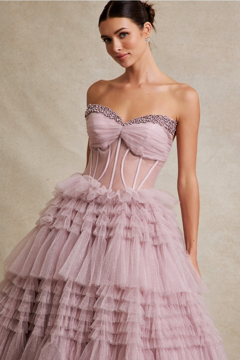 Bicici & Coty SRQ2526 - Strapless A-Line Gown