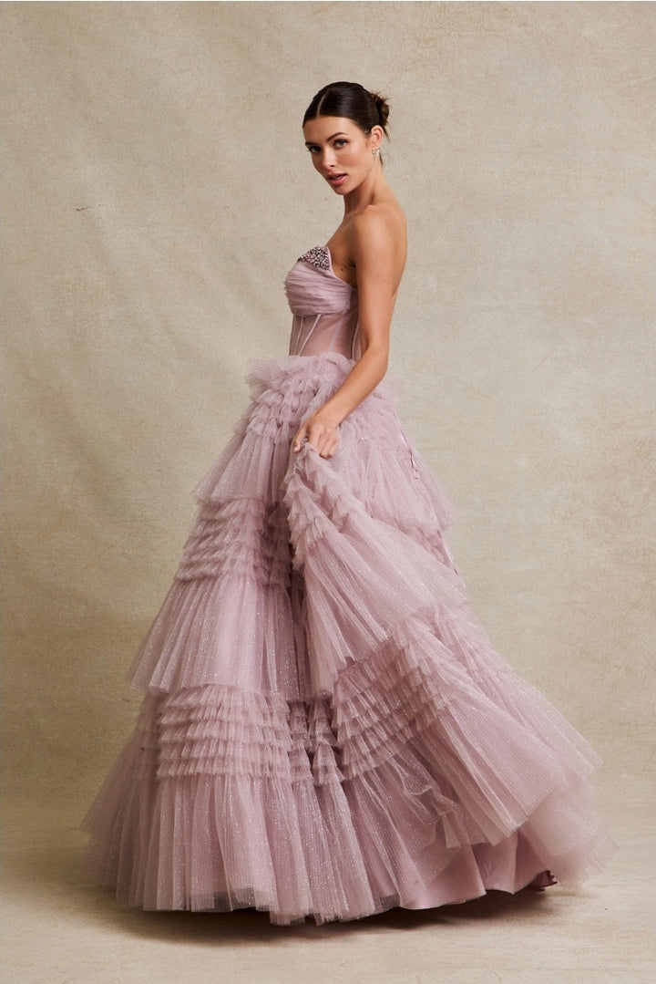 Bicici & Coty SRQ2526 - Strapless A-Line Gown