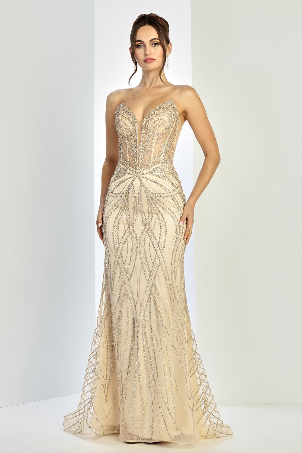 Adora Design 3299 - Fitted Strapless Gown