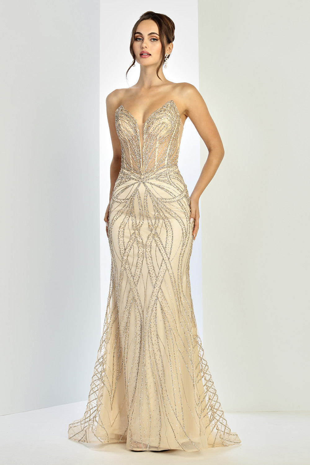 Adora Design 3299 - Fitted Strapless Gown