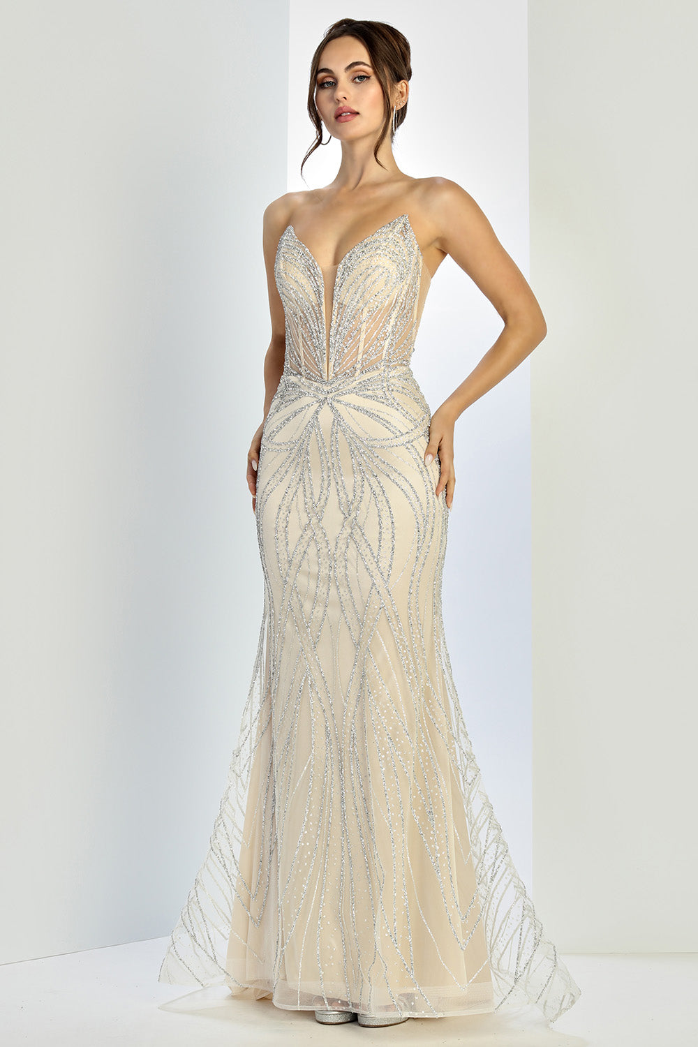 Adora Design 3299 - Fitted Strapless Gown