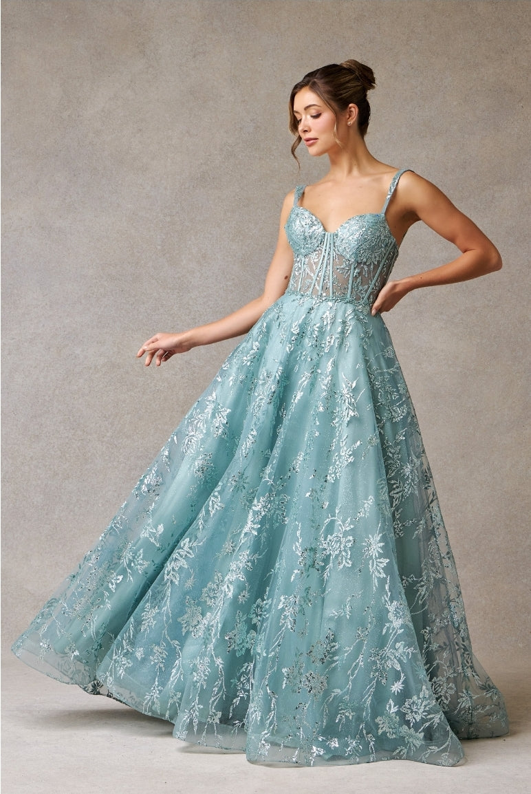 Bicici & Coty EM8524 - A-line Ball Gown Sage / S Bicici & Coty EM8524 - A-line Ball Gown Sage / S