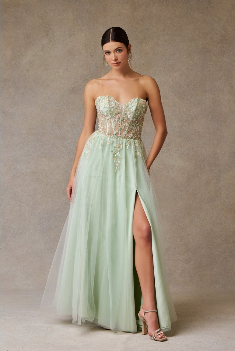 Bicici & Coty SP7783 - Strapless A-line Gown