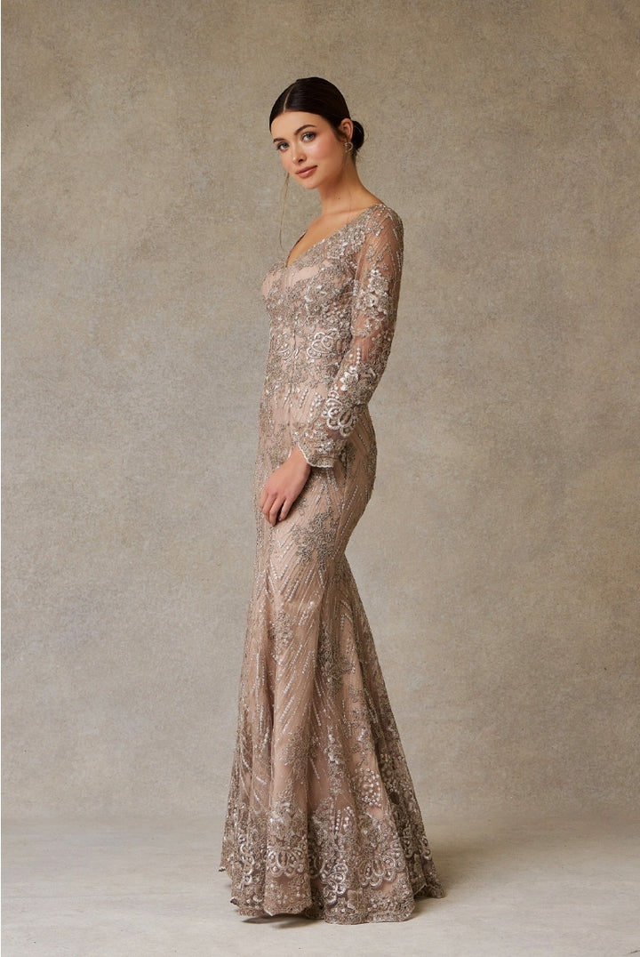 Bicici & Coty MF2105 - Long Sleeve Mermaid Gown