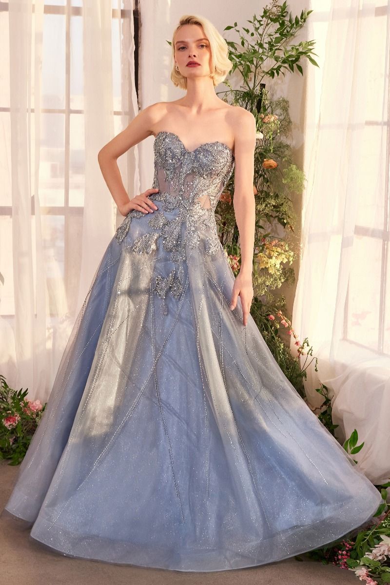 Andrea & Leo A1387 - Strapless Embellished Tulle Gown