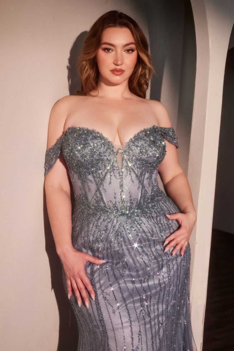 La Divine CC341C - Off the Shoulder Fitted Gown