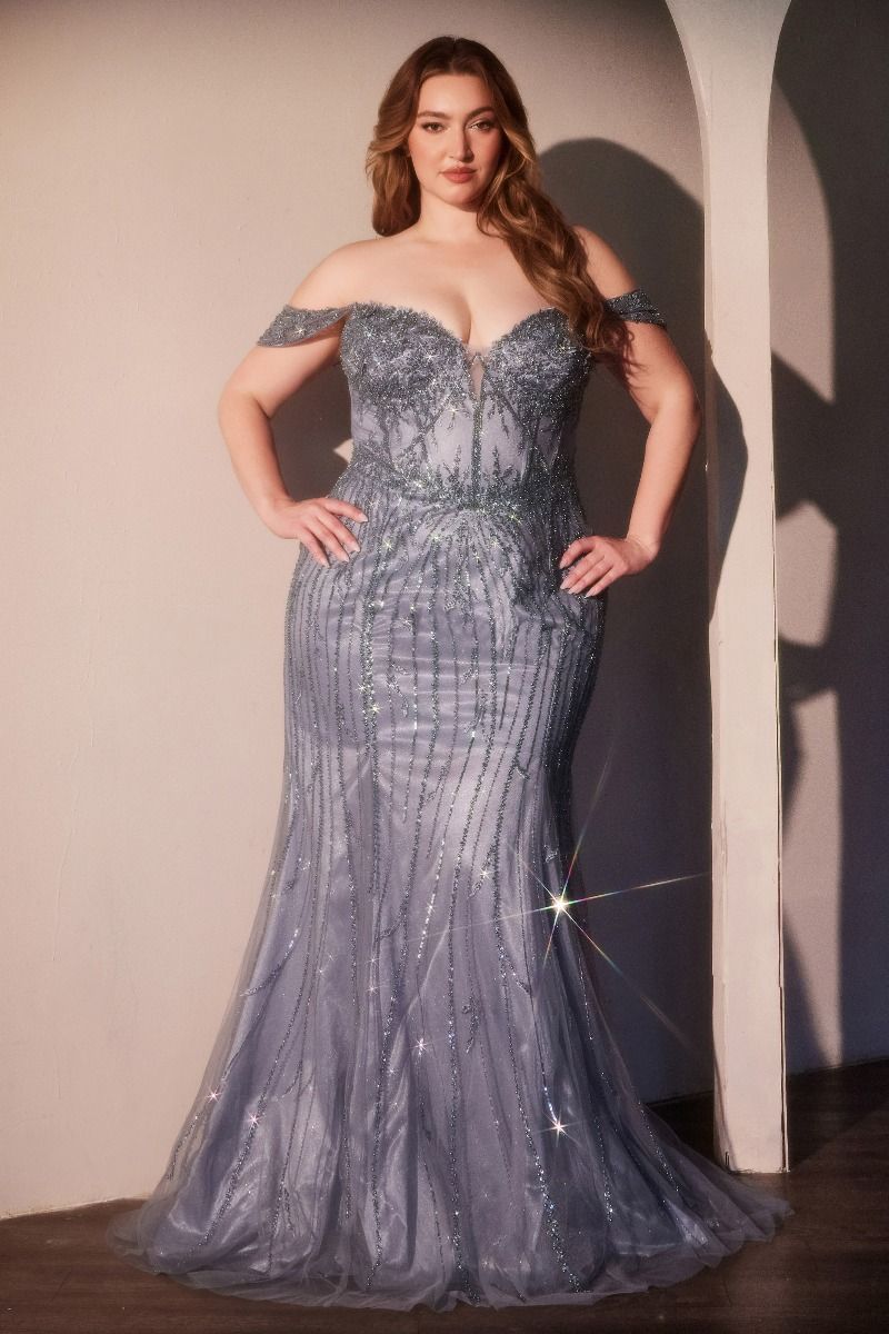 La Divine CC341C - Off the Shoulder Fitted Gown