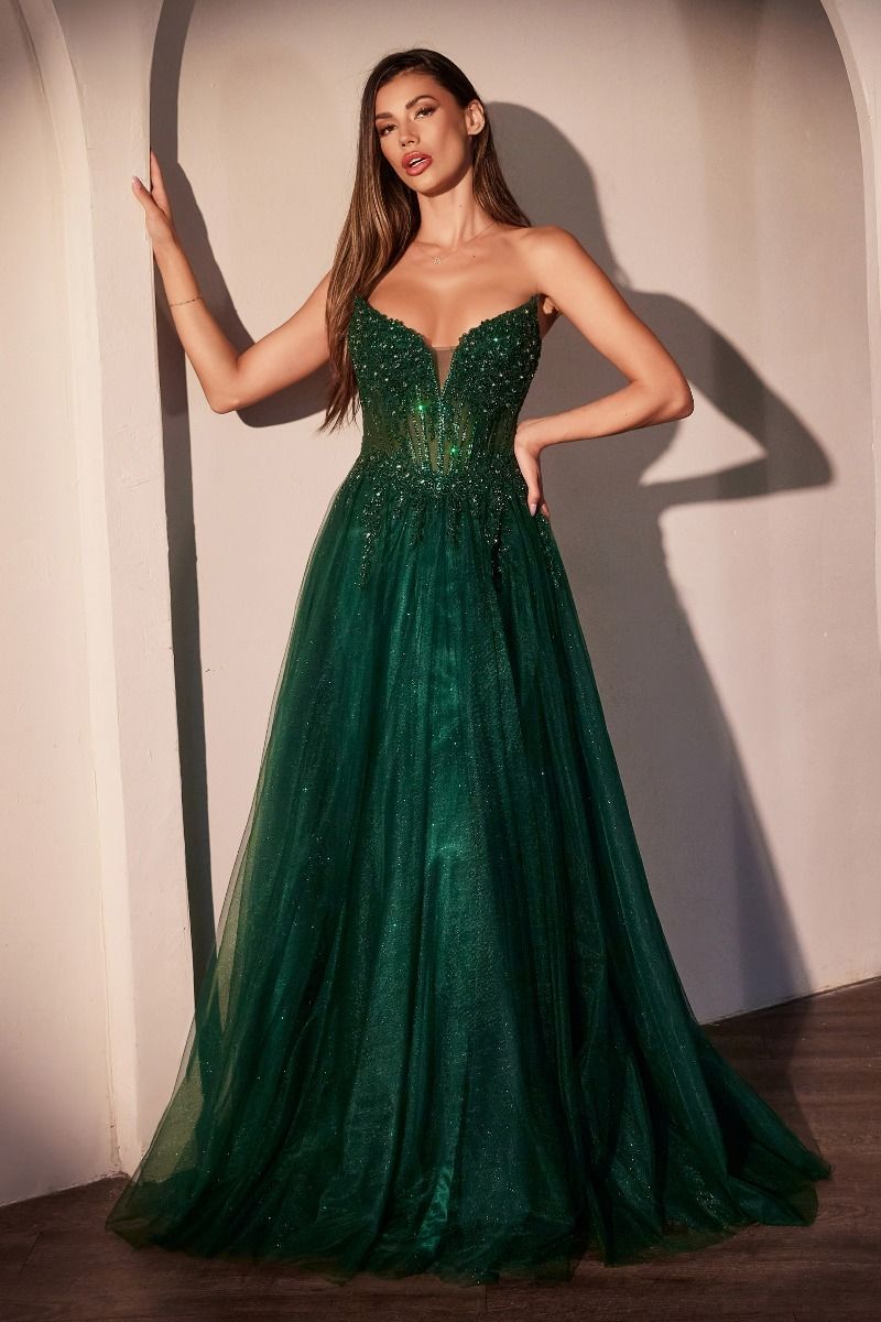 La Divine CC487 - Strapless Layered Tulle A-line Gown