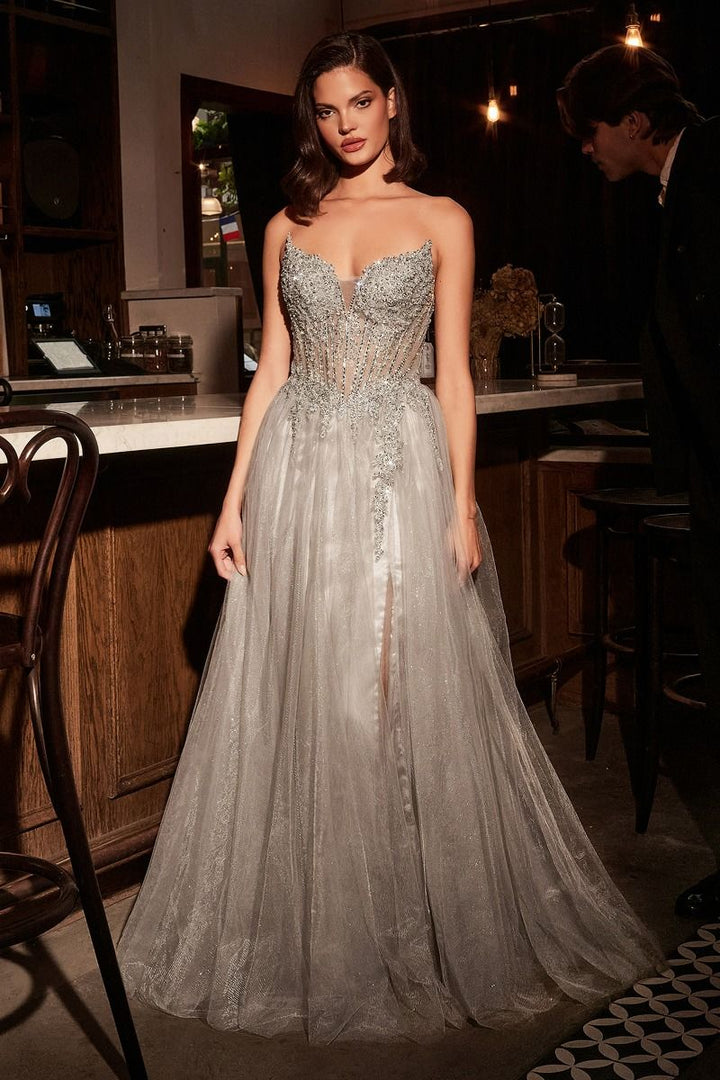 La Divine CC487 - Strapless Layered Tulle A-line Gown