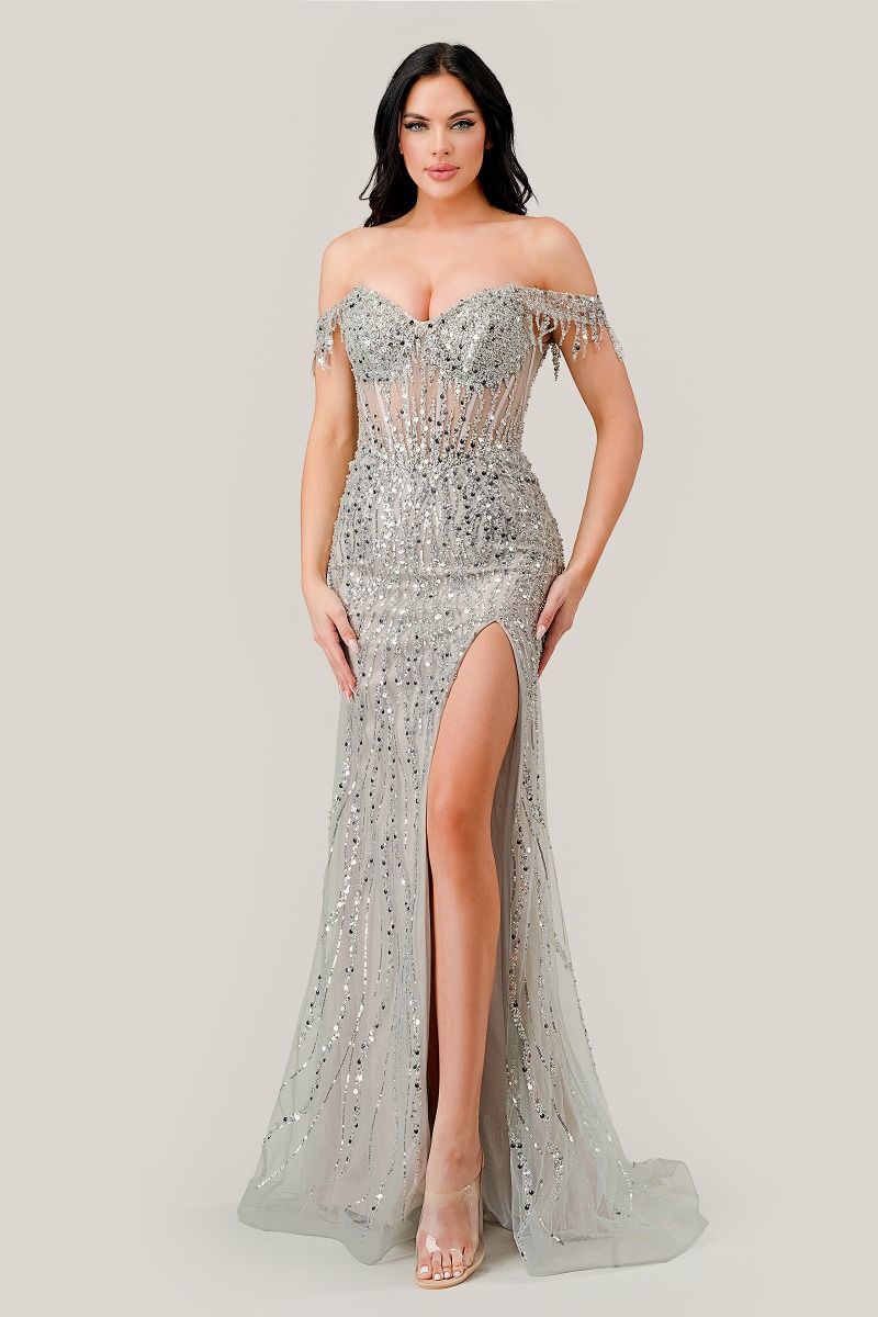 La Divine CD0203 - Off The Shoulder Fitted Gown