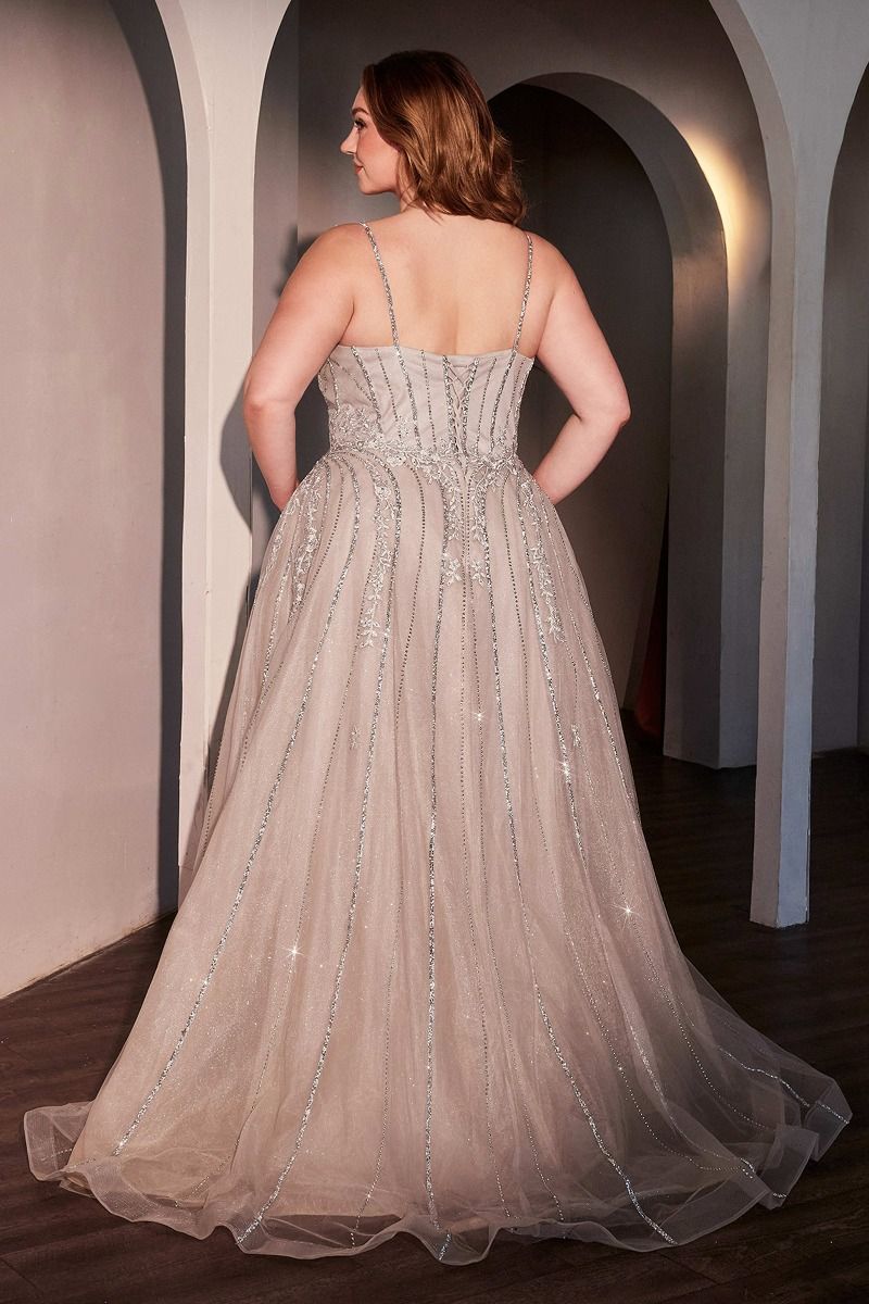 La Divine CD786C - A Line Layered Tulle Gown