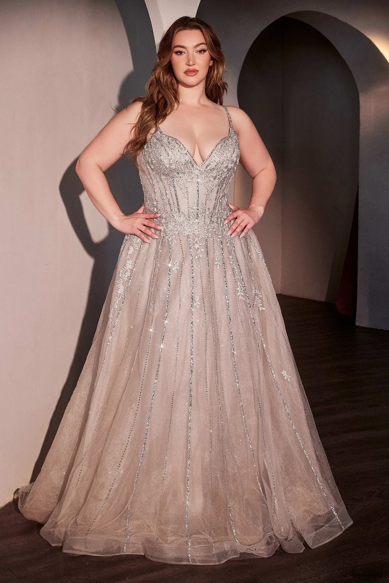 La Divine CD786C - A Line Layered Tulle Gown