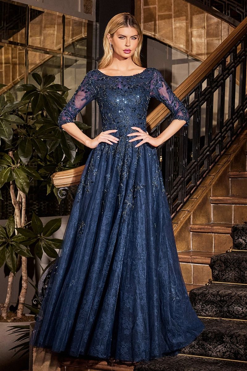 La Divine CK2401 - A-Line Lace Tulle Gown