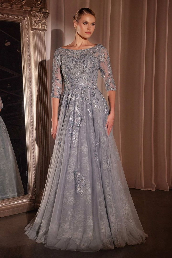 La Divine CK2401 - A-Line Lace Tulle Gown