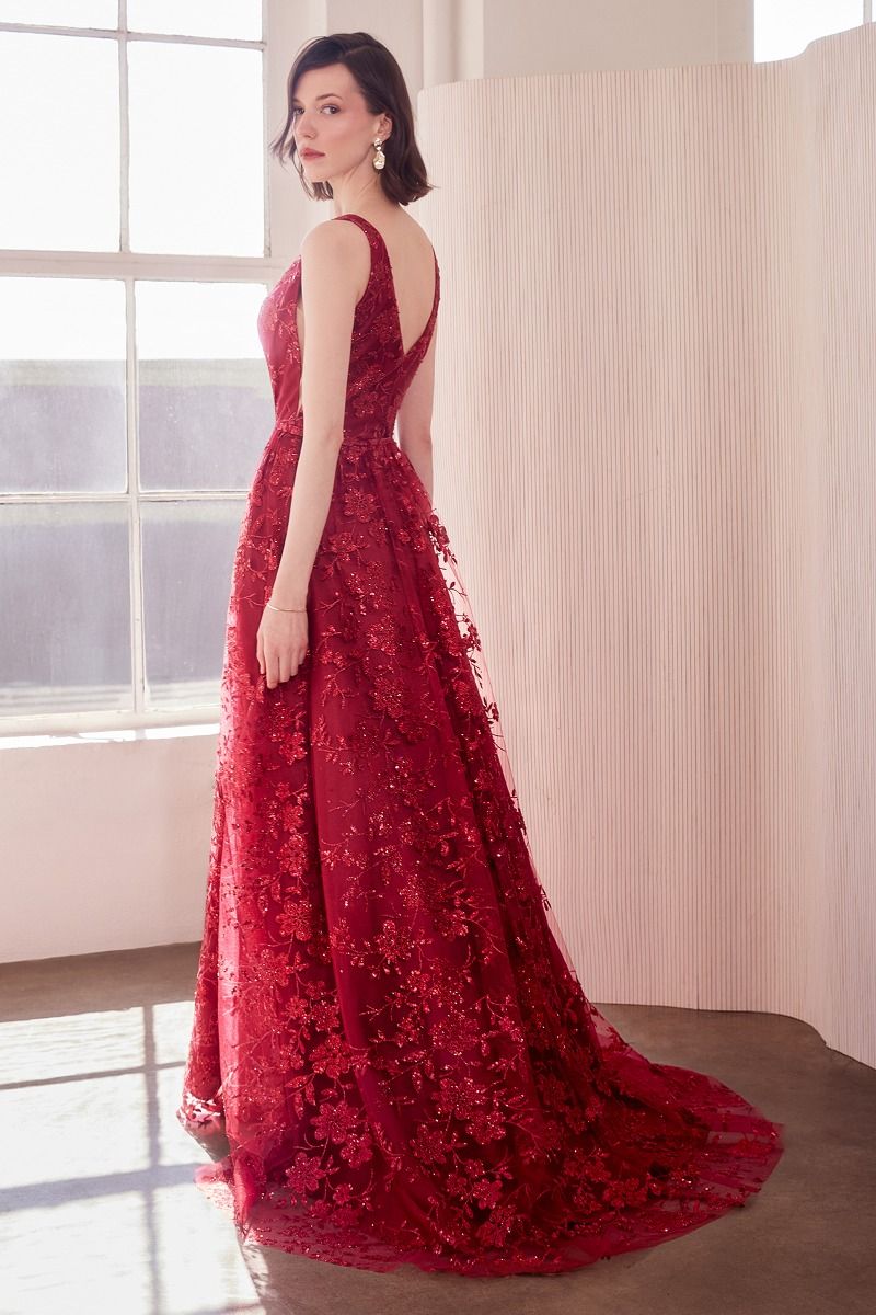 Amoris T606 - Glitter Fabric A-Line Gown