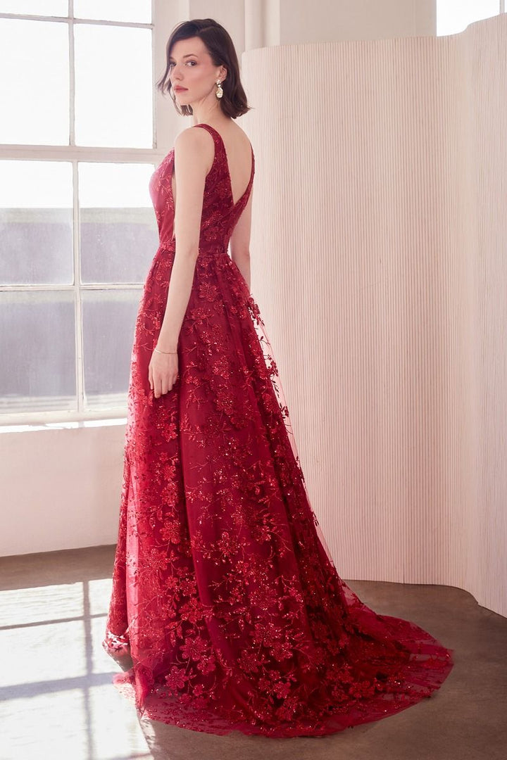 Amoris T606 - Glitter Fabric A-Line Gown