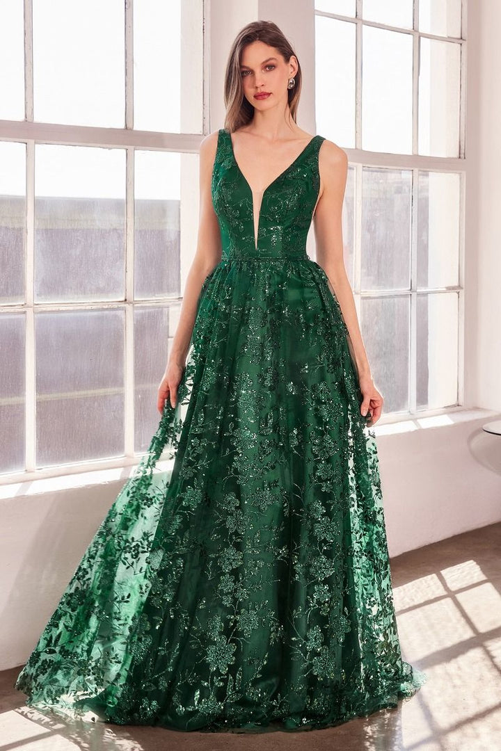 Amoris T606 - Glitter Fabric A-Line Gown