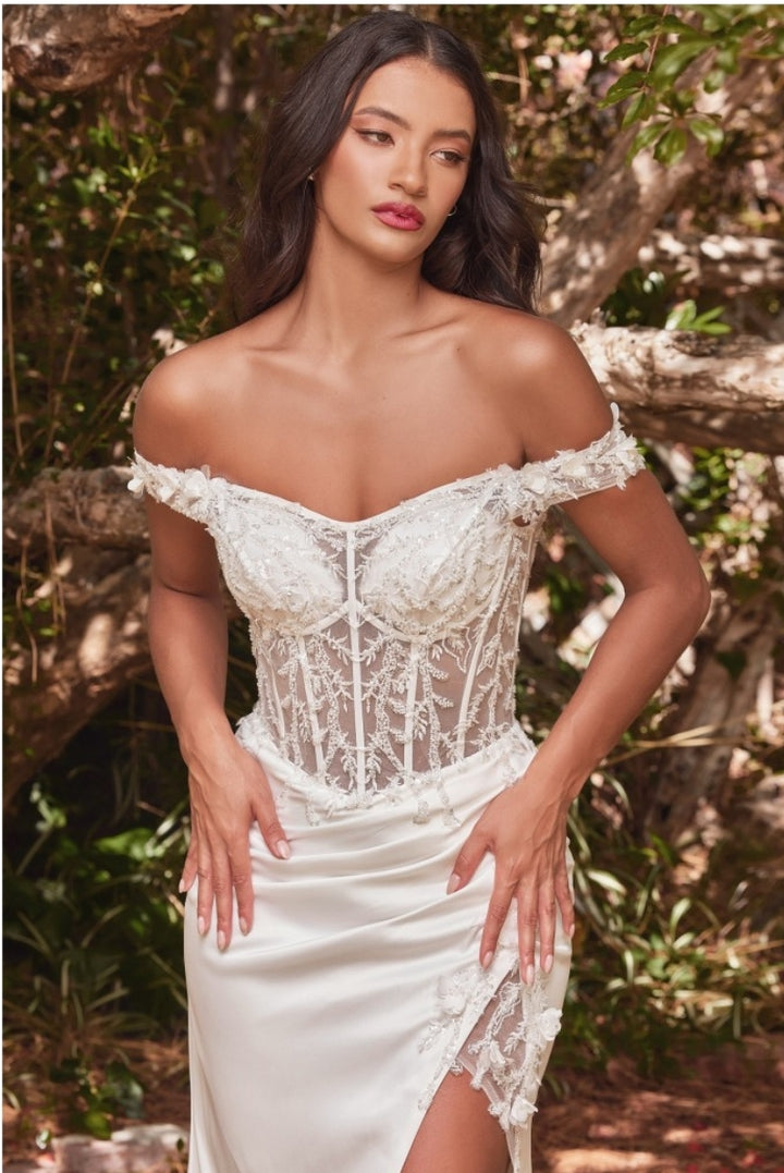 La Divine CD0186 - Floral Off the Shoulder Gown