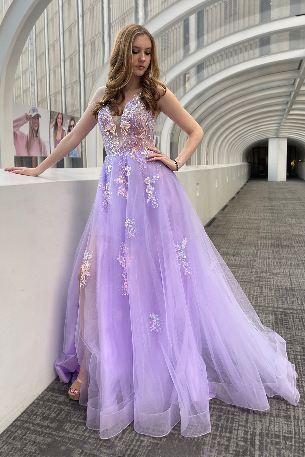 harwin prom dresses stores drive ASHLEYlauren Style 12258 Embellished Floral Gown with Sweetheart