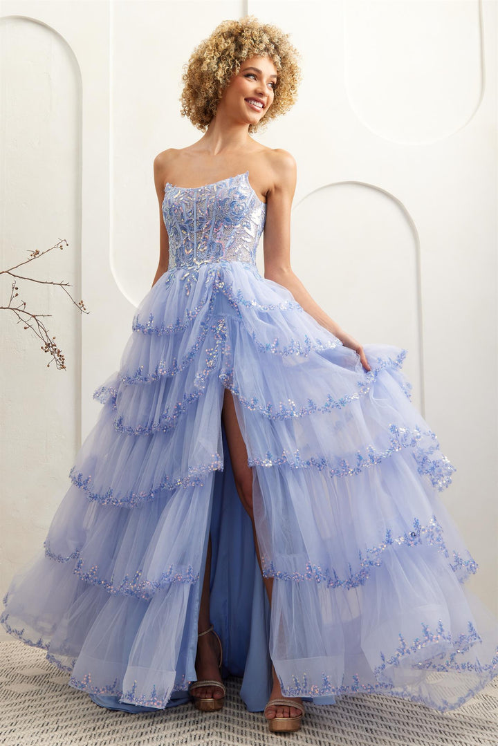 Amelia Couture 4033 - Ruffle Corset Gown