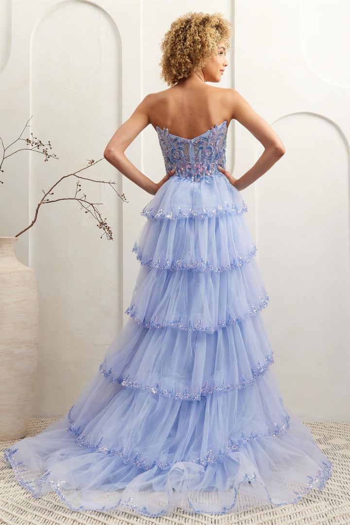 Amelia Couture 4033 - Ruffle Corset Gown