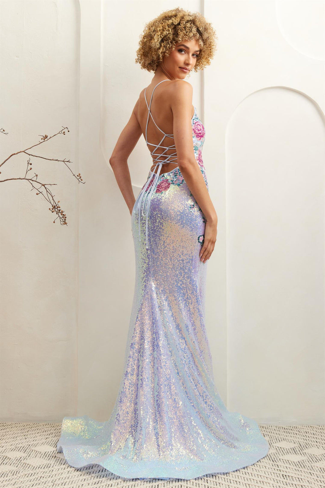 Amelia Couture 7060 - Sequin Flower Gown