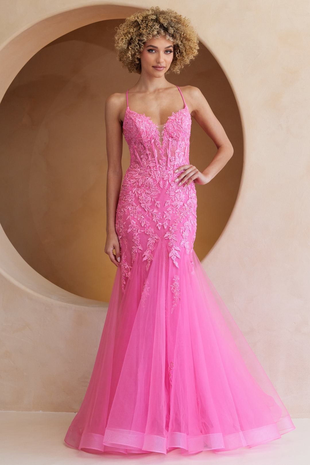 Amelia Couture 2120 - Mermaid Gown with Lace Details