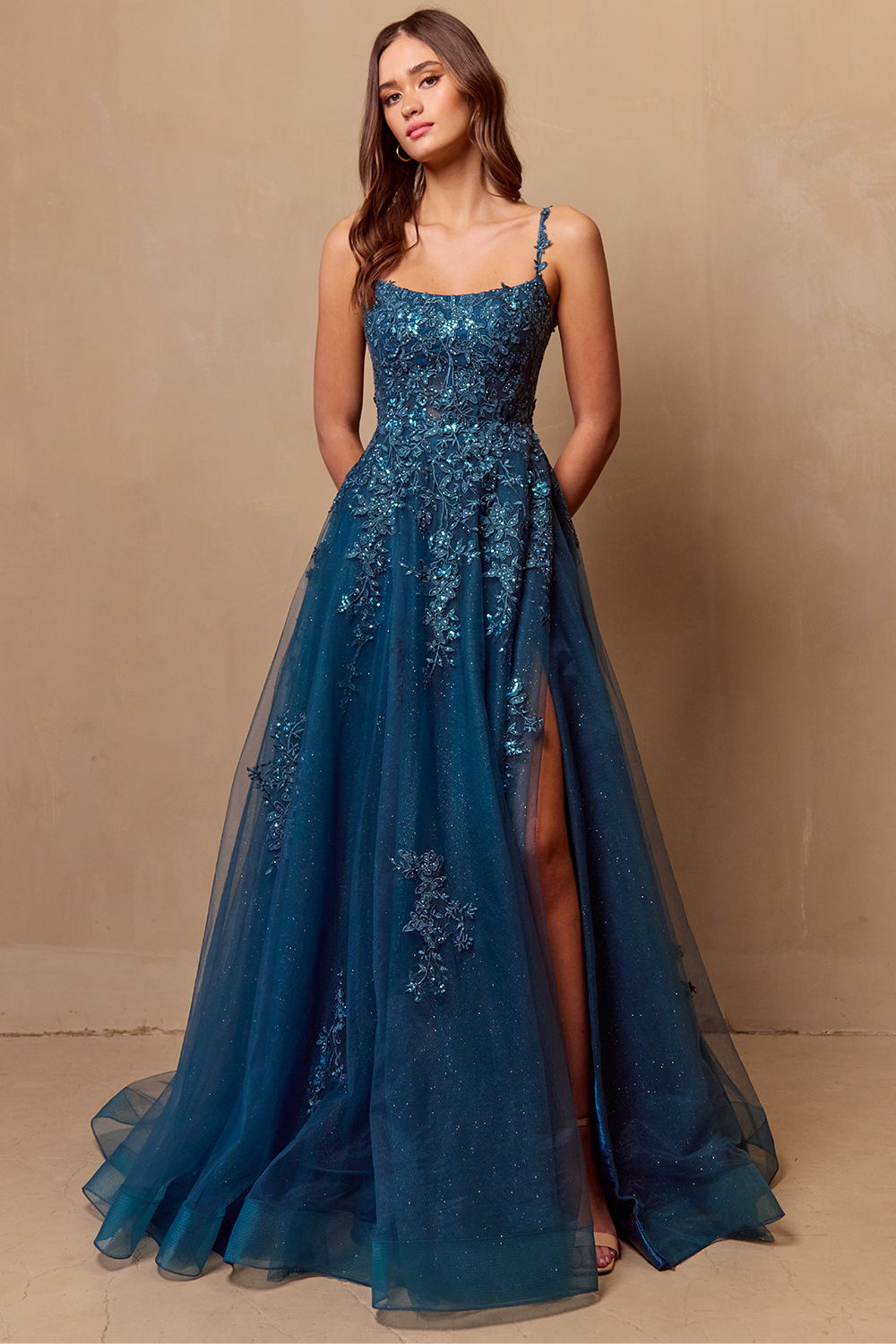 Amelia Couture 4044 - A-line Tulle Gown