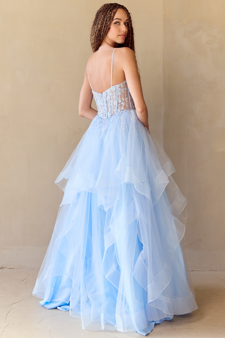 Amelia Couture 5068 - Tiered Ruffle Gown