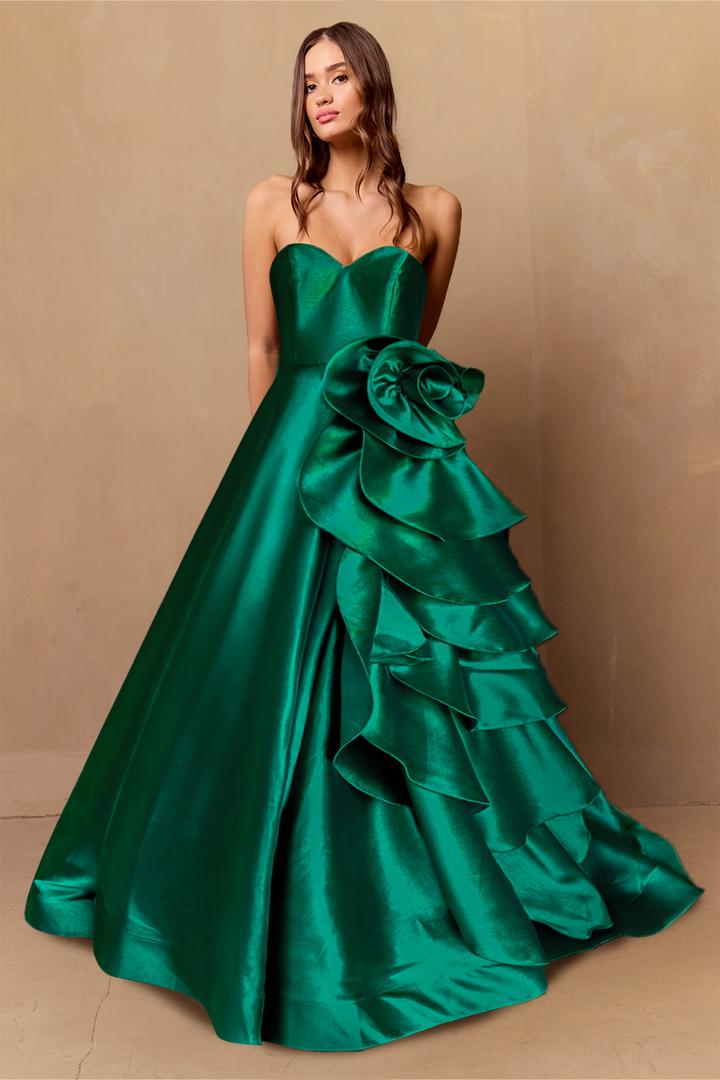 Amelia Couture SU085 - Strapless A-line Gown