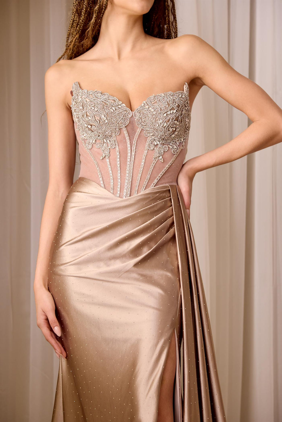 Amelia Couture 2128 - Sheer Corset Fitted Gown