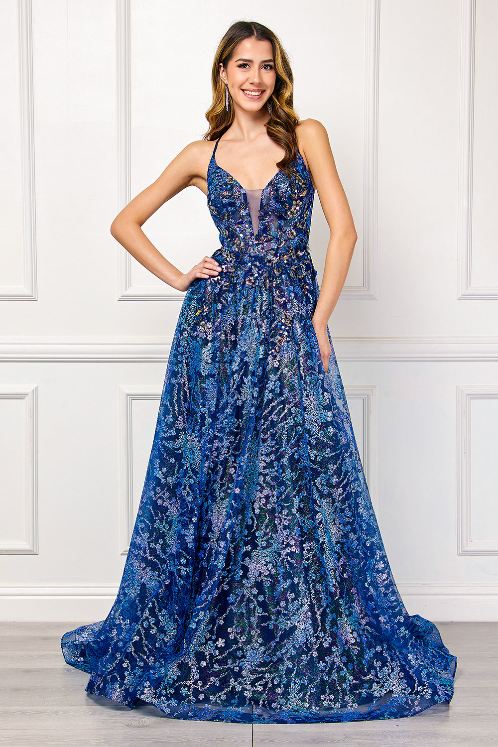 Amelia Couture 4050 - Bead and Sequin A-line Gown