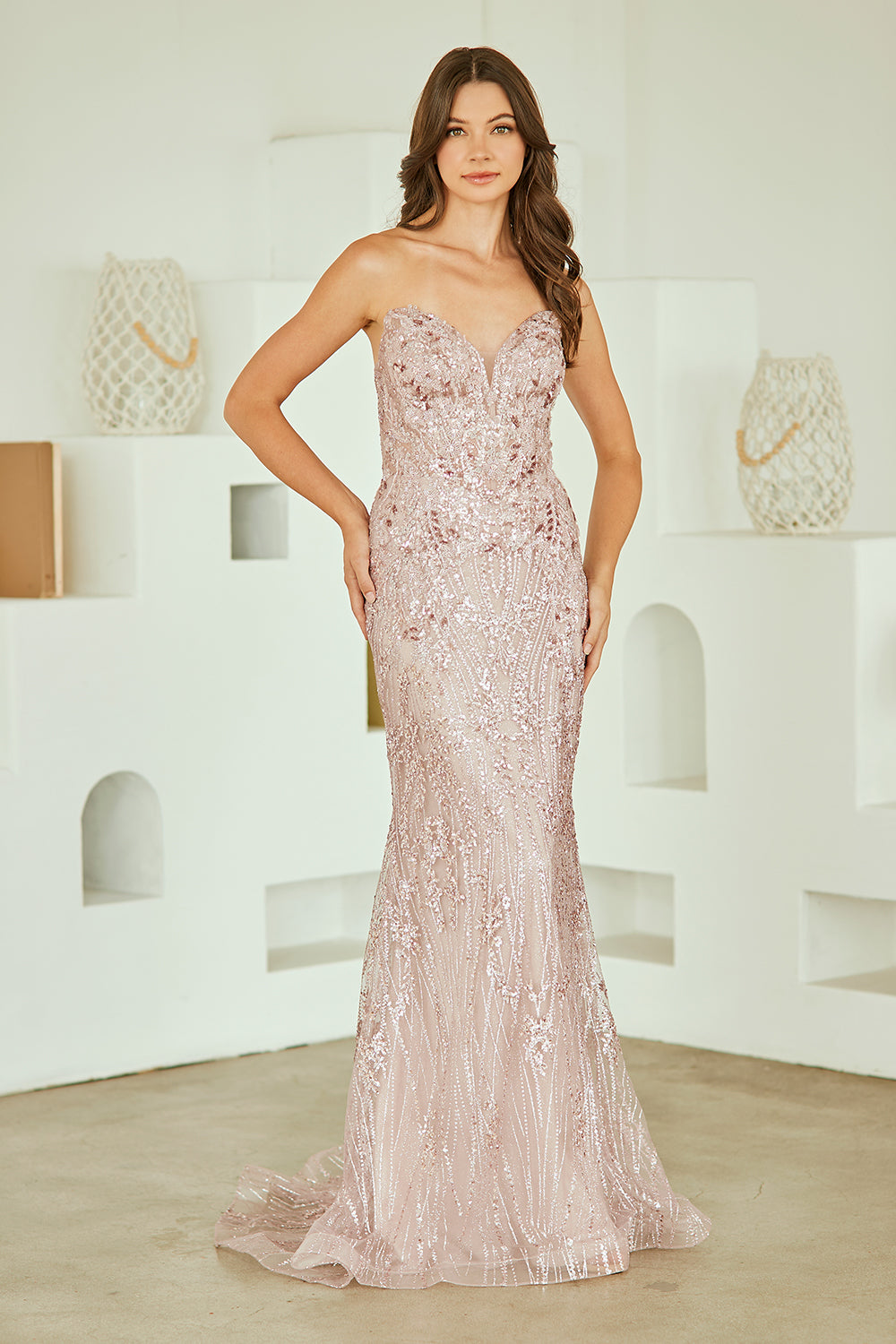 Amelia Couture JQ1101 - Fitted Sequin Gown
