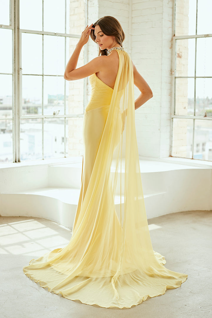 Amelia Couture 8055 - Embellished Bodice with Jewel Choker Accessory