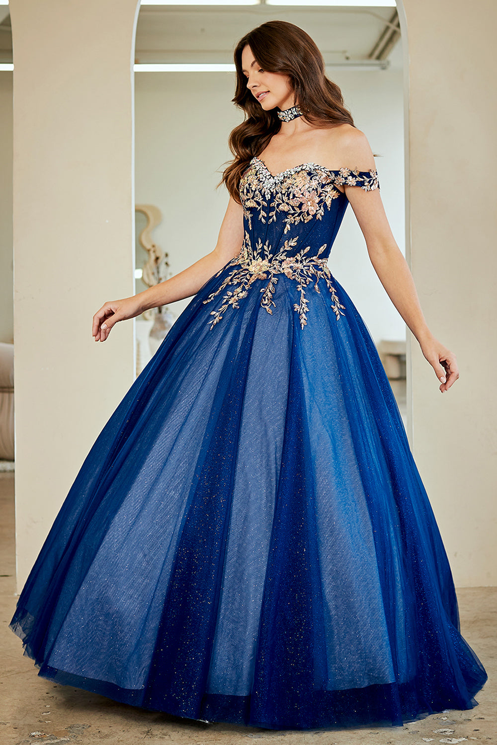 Amelia Couture 8063 - Beaded Ball Gown