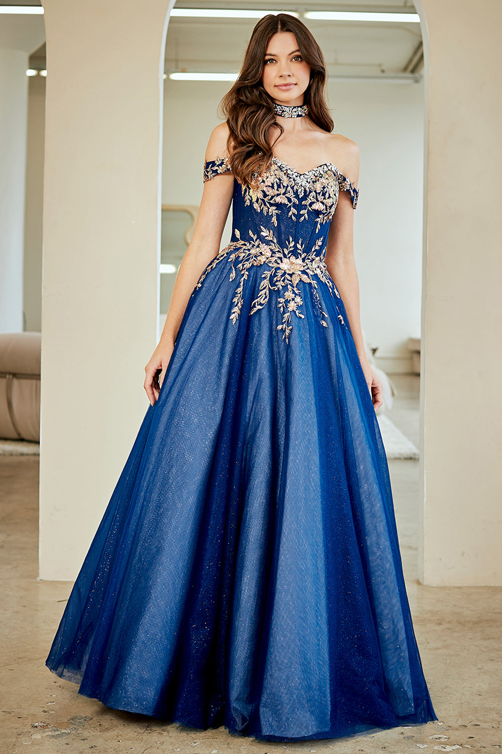 Amelia Couture 8063 - Beaded Ball Gown