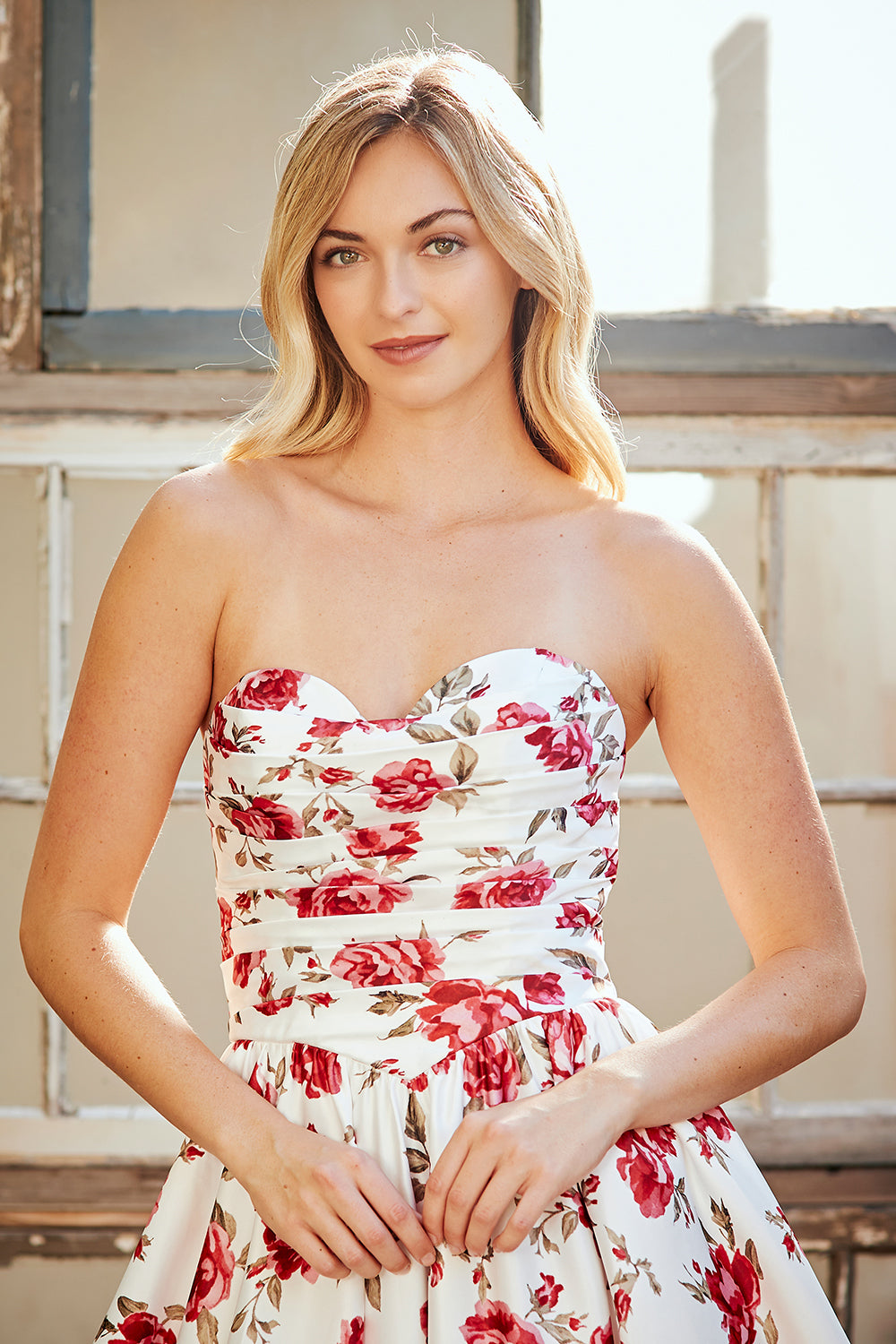 Amelia Couture 8070 Floral Gown with Pockets