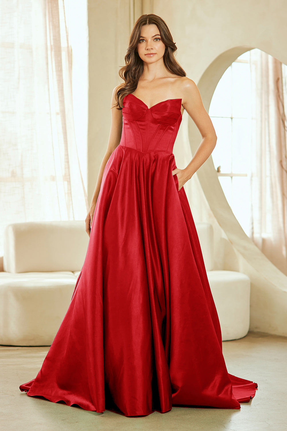 Amelia Couture 5080 - Satin Ball Gown